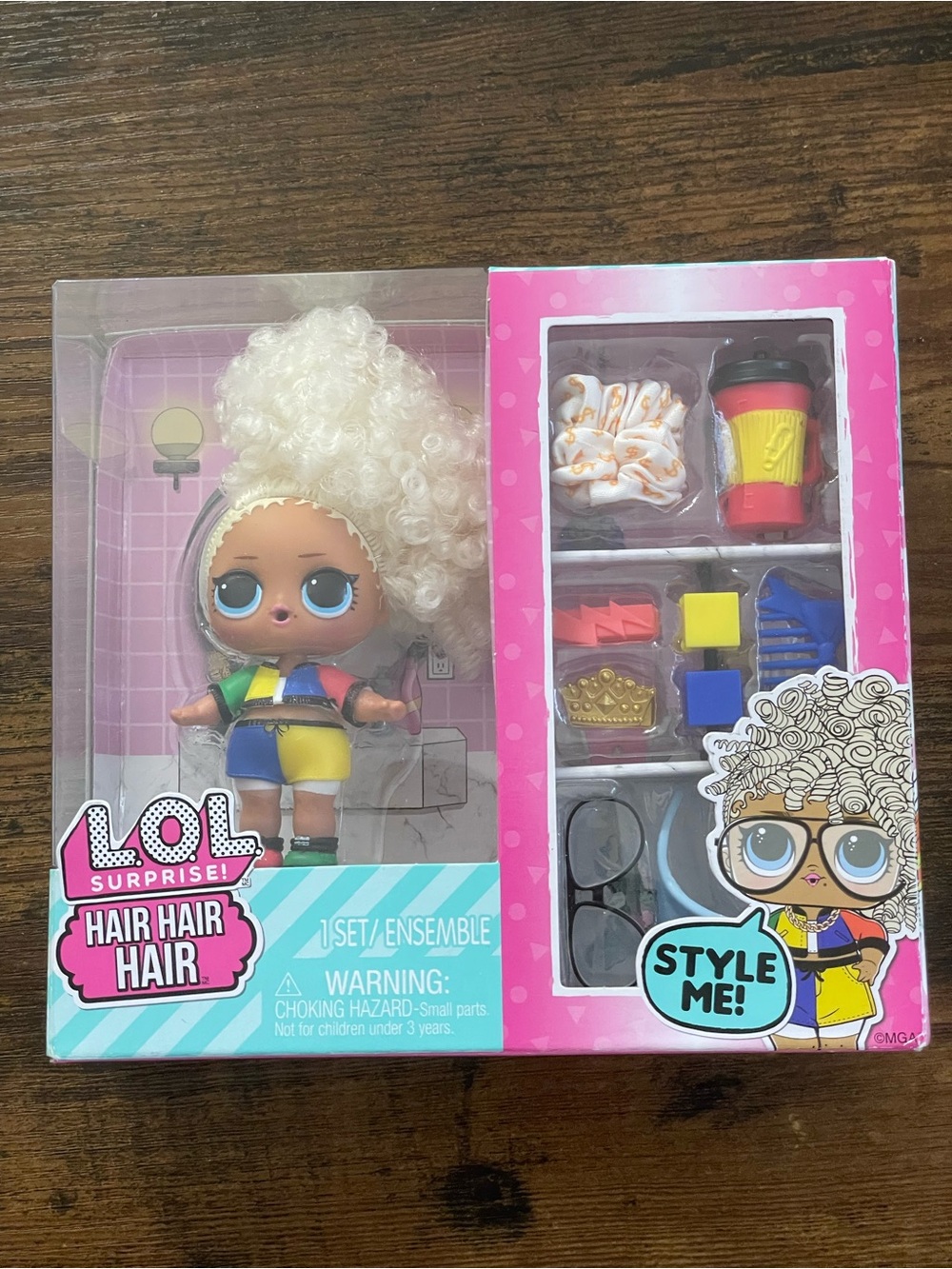L.O.L. Surprise! White Curly Hair, Hair, Hair Fashion Doll NWT